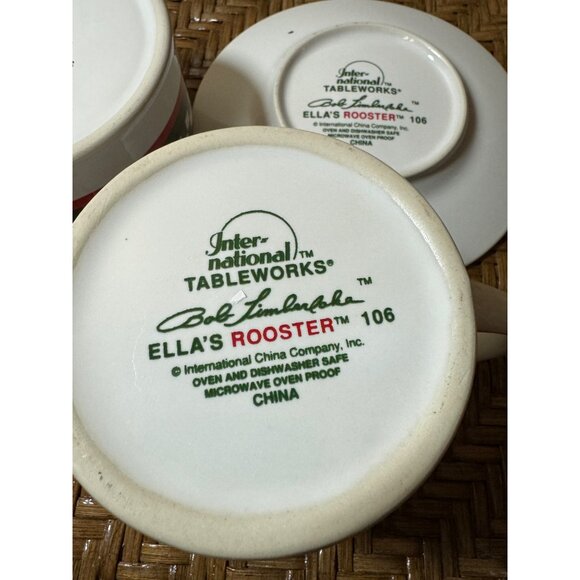 International Tablewprks Creamer  And Sugar With Lid In Ella’s Rooster Pattern - Picture 5 of 7